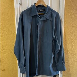 Branini Classic Men's Slate Blue Dress Shirt
